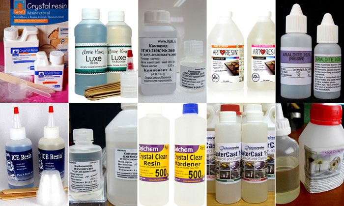 Σε εξειδικευμένες εταιρείες, παρουσιάζεται ένα αρκετά ευρύ φάσμα διαφορετικών τύπων ρητινών και συστατικών για αυτές