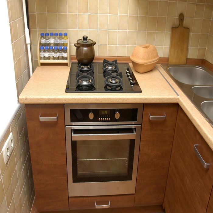 Narrow oven models easily fit into the interior of small kitchens