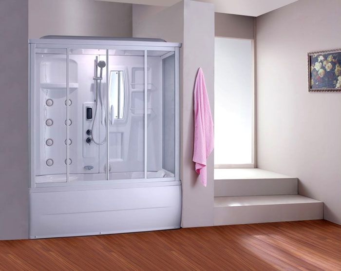 Douchecabine met ligbad model Am.PmBourgeois met stoom