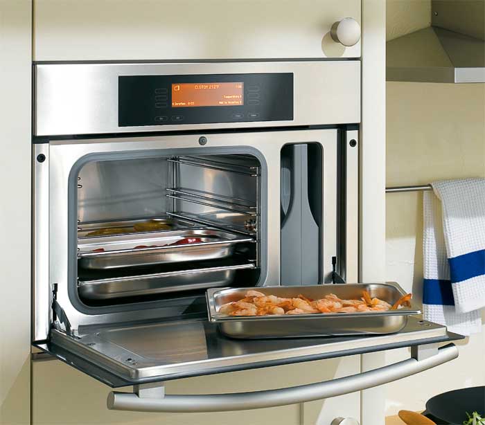 Convection function allows you to cook several dishes at the same time