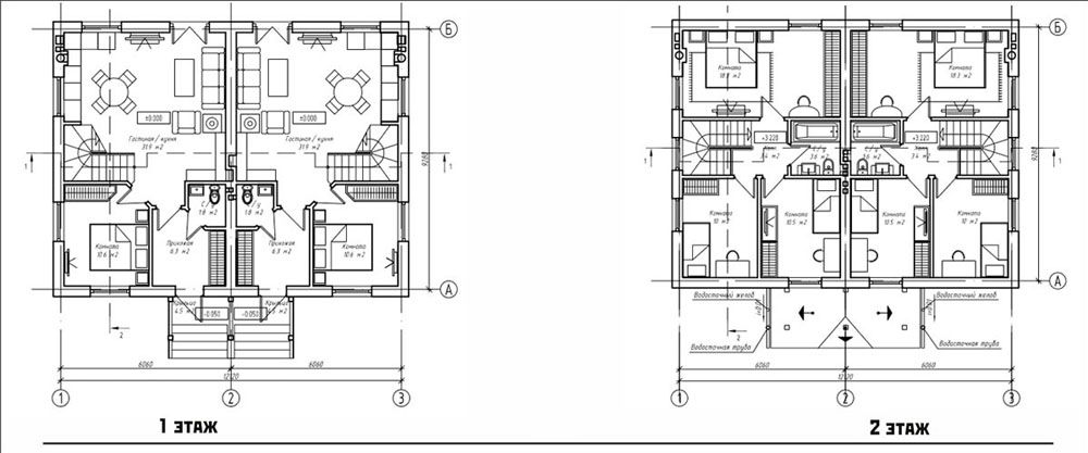 แบบแปลนทาวน์เฮาส์ขนาดพื้นที่ 100 ตร.ม.