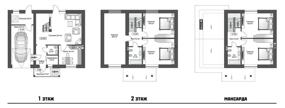 ทาวน์เฮาส์เนื้อที่ 210 ตร.ม.