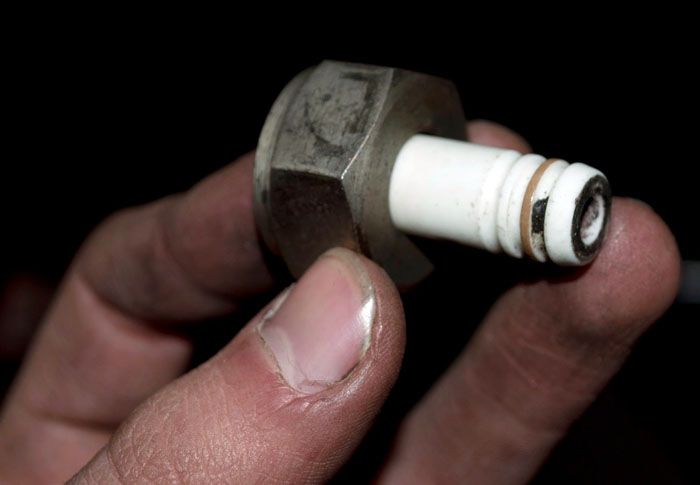 It is this ceramic part of the spark plug that is needed to make the nozzle