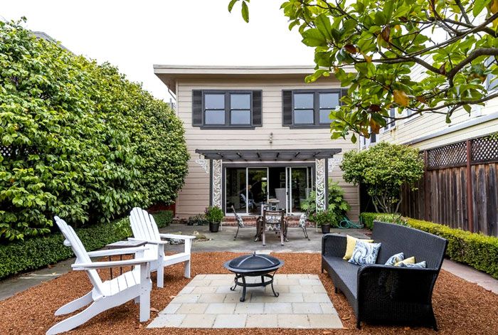 สะดวกสบายสูงสุด มันคืออะไร - แสดงภาพของลานภายในที่สะดวกสบายในทาวน์เฮาส์