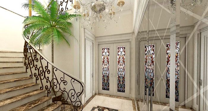 บันไดสุดหรูทำด้วยวัสดุและเทคโนโลยีราคาแพง: หินธรรมชาติงานหล่อศิลปะไม้มีค่า