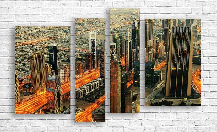 โปสเตอร์ภาพถ่ายขนาดใหญ่ในรูปแบบของภาพวาดแบบแยกส่วนดูน่าทึ่งในทุกสำนักงาน