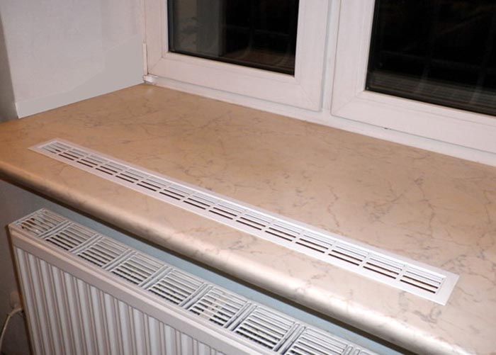 Grades de ventilação para peitoris