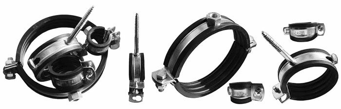 Крепежните елементи трябва да осигурят надеждно фиксиране на тръбопроводи в местата на полагането им