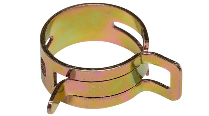 Пружинна скоба, самозатягаща се