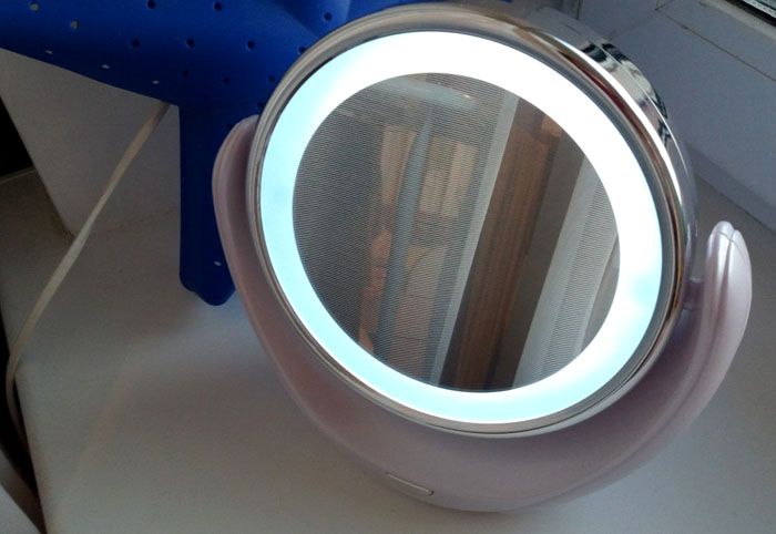 An aluminum mirror is best to take on the go