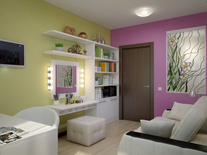 Make-up mirror with Ikea bulbs: the beauty of decor