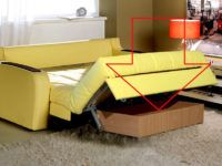 Вградено чекмедже в конвертируем диван