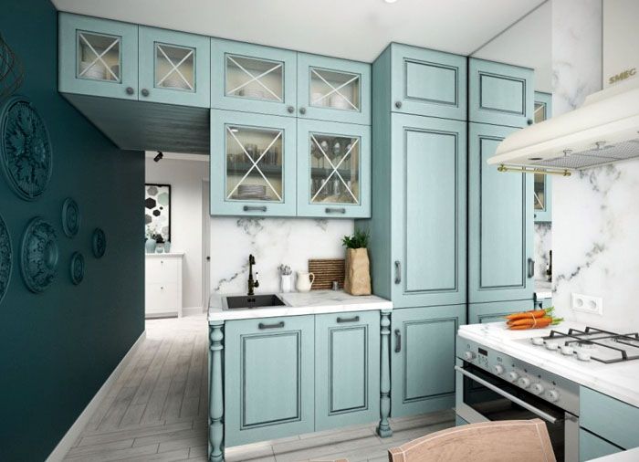 รวมกับห้องอื่น ๆ เพื่อให้ได้ปริมาณที่มากขึ้น โครงการนี้เป็นการทำใหม่ของ Khrushchev ขนาดเล็กทั่วไป