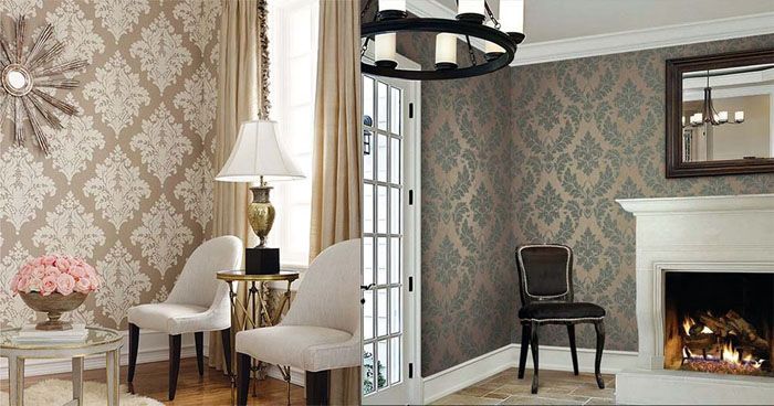Une photo de beau papier peint dans les couloirs des appartements démontre l'importance de choisir le bon motif