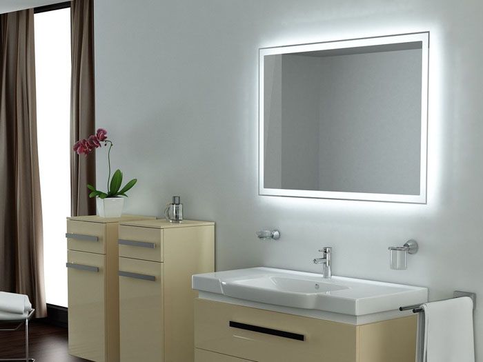 Nếu đèn nền được đặt bên dưới bề mặt, ánh sáng được phân tán dọc theo các bức tường, trông rất đẹp và hiệu quả