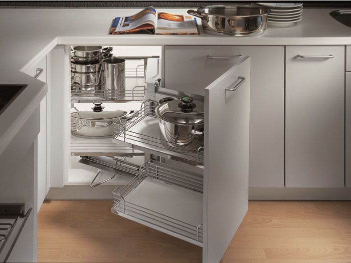 Special mechanisms will be used to organize the storage of dishes and other things in hard-to-reach places