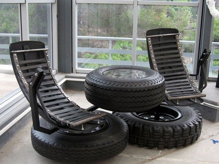 Todo o conjunto de móveis é obtido graças a uma abordagem criativa