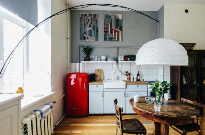 Common space with living and dining area