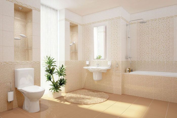 You can find tiles in any shade of beige. But you should not choose such tones if the lighting in the toilet room is poor: in this case, there will be not the expected visual effect, but the feeling of unwashed walls