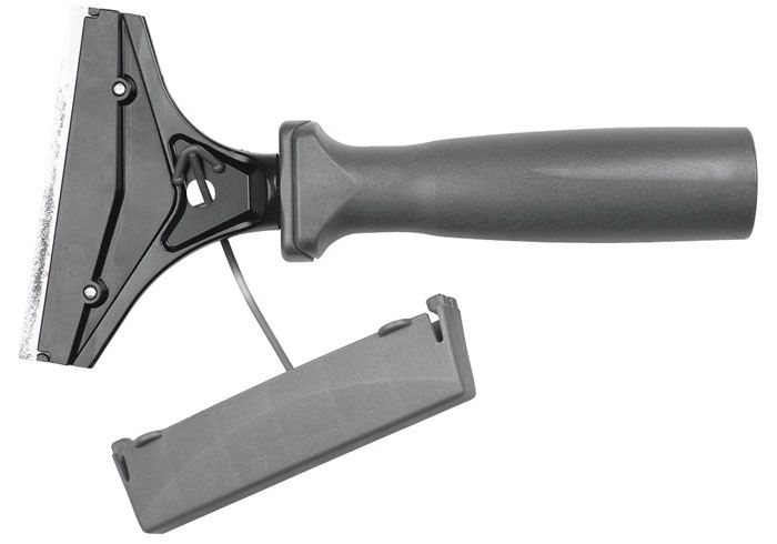 A glass scraper becomes an additional assistant