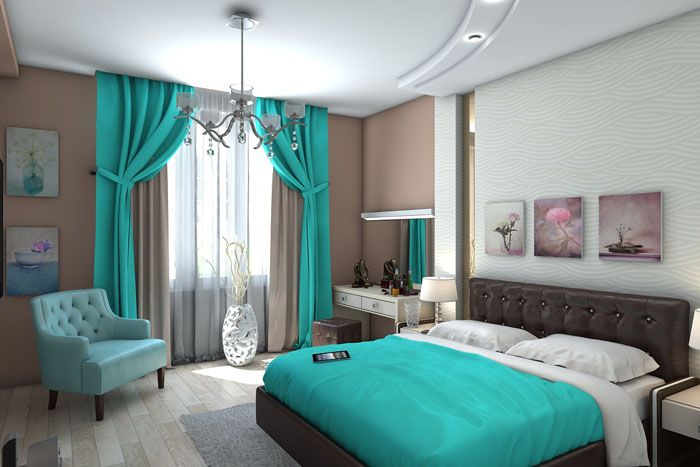 Dark beige is perfect together with rich turquoise