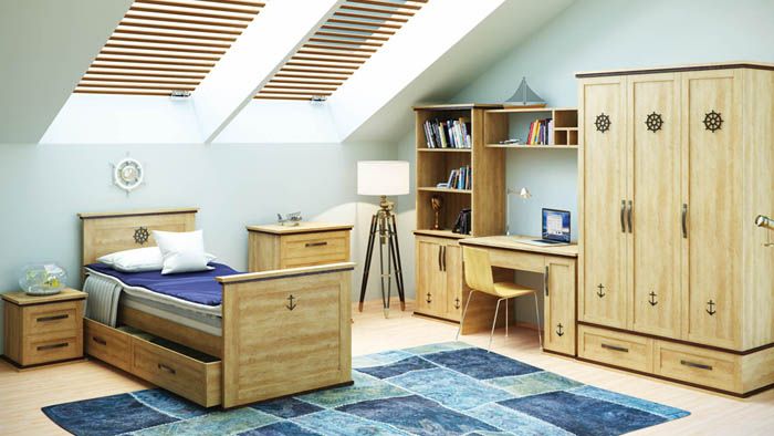 Une version simplifiée de la chambre pour les garçons plus âgés