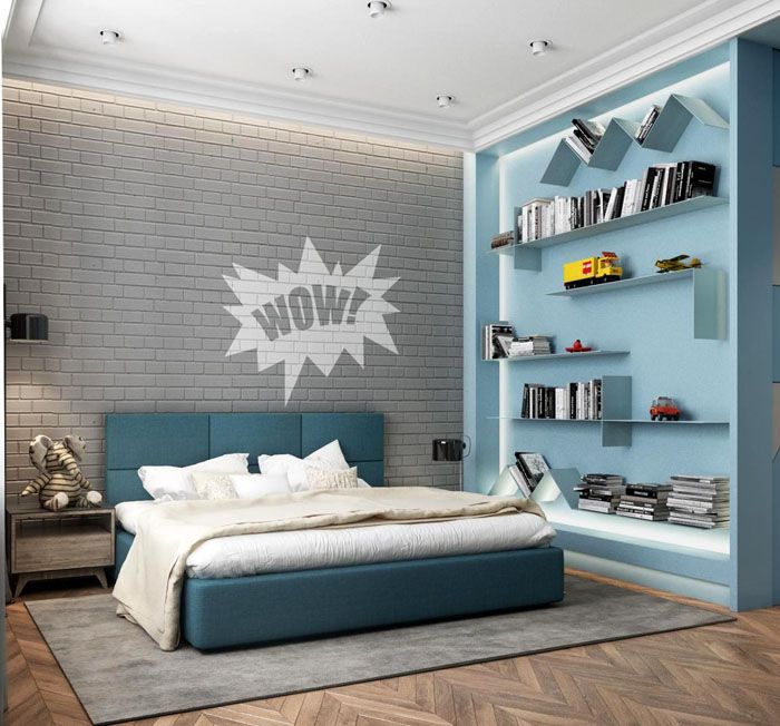 De manière inattendue: parquet + brique