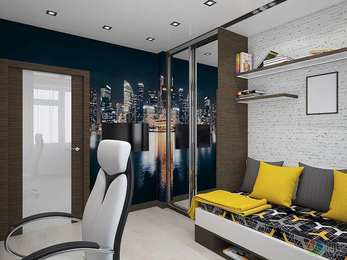 Les peintures murales ont fière allure à côté des garnitures de brique dans toutes les couleurs