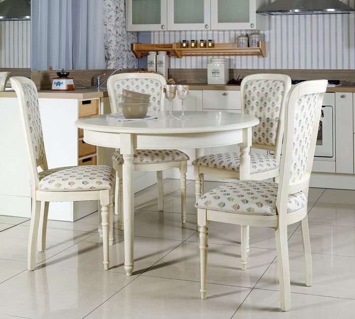 Textile chairs are comfortable and add a cozy feeling
