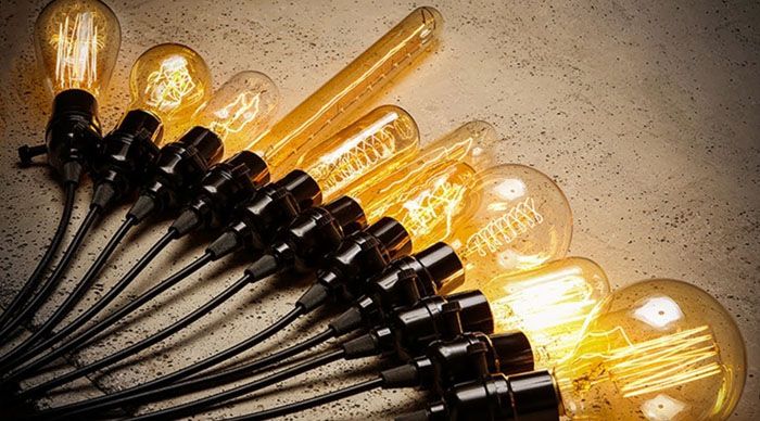 Il set di lampadine di Edison è perfetto per un loft dal sapore retrò