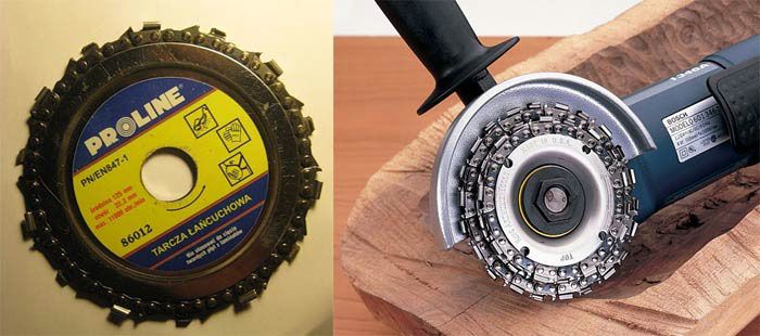 จานโซ่สามารถใช้ได้ทั้งการเลื่อยและการกัดหยาบ