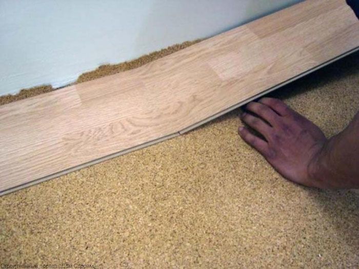 Using cork backing for laminate flooring