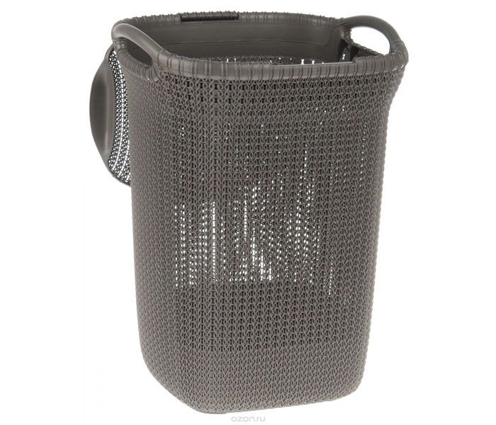 Кош за пране Curver (Полша), плетен модел с обем 57 литра