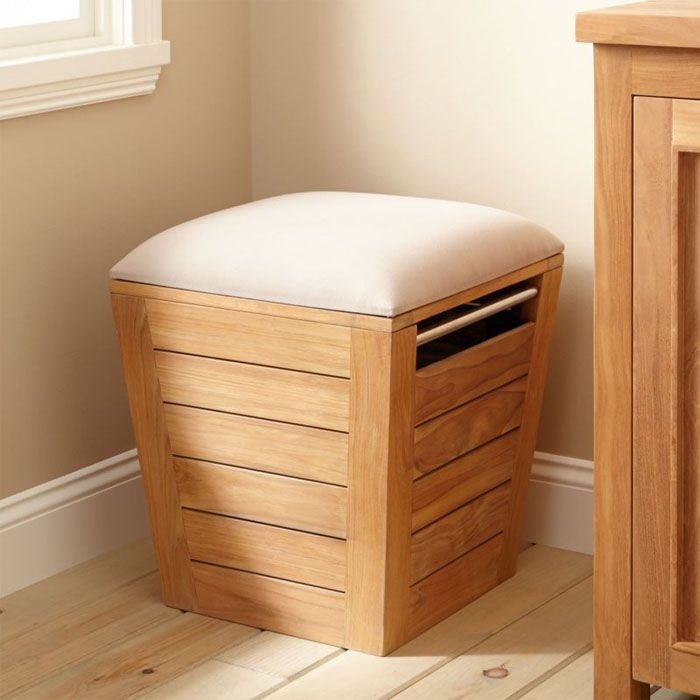 Кош за пране от кант дъски и греди