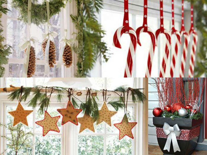 Tebu gula-gula, kerucut atau buah sitrus kering sebagai kalungan: sedap, cantik, beraroma