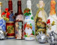 วิธีตกแต่งขวดแชมเปญสำหรับปีใหม่ด้วยมือของคุณเอง