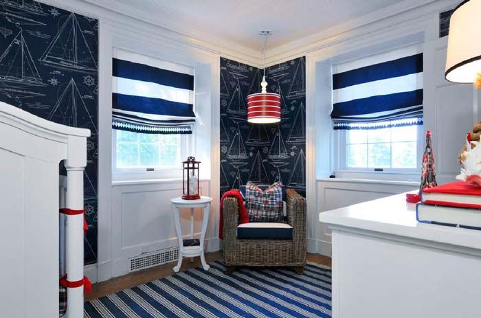 Wit, blauw, rood, bruin - basiskleuren voor decoratie