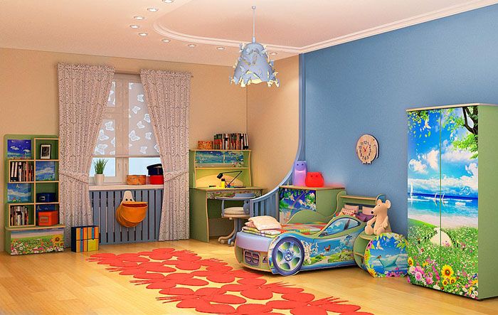 Interessante modellen zullen het kind interesseren en de kamer tot de meest favoriete plek in huis maken