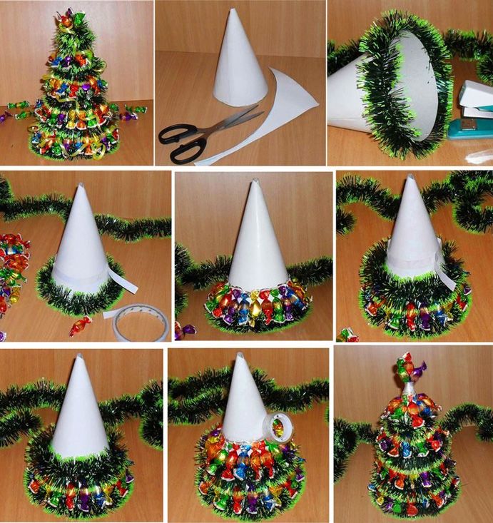 The photo shows all the simple stages of assembling a delicious beauty