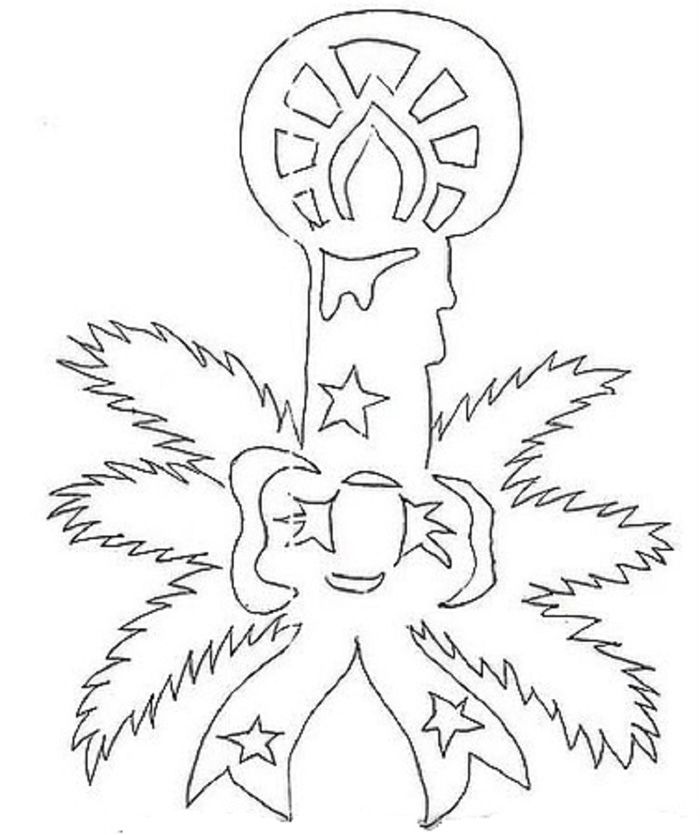 Candles can decorate a window individually or as part of a composition