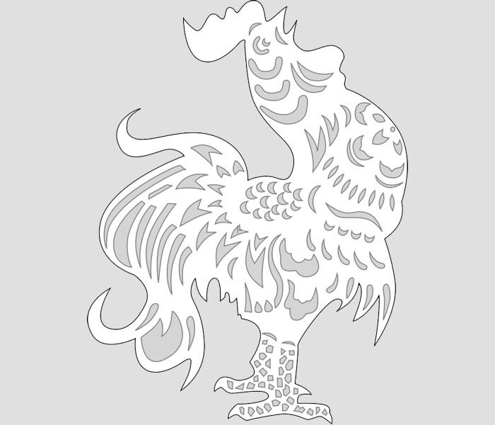 The year of the Rooster may be long past, but a beautiful figure should not vegetate at the bottom of a box with decorations