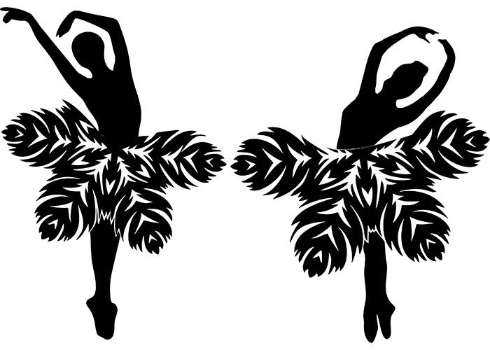 Αυξανόμενες μπαλαρίνες που έχουν ήδη γίνει κλασικές. Δένονται με κορδόνι και κρέμονται σε ταινία διπλής όψης ή μια ελεύθερη άκρη είναι δεμένη σε οποιοδήποτε προεξέχον αντικείμενο