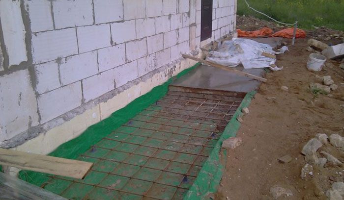 Възможността да направите правилната сляпа зона около къщата