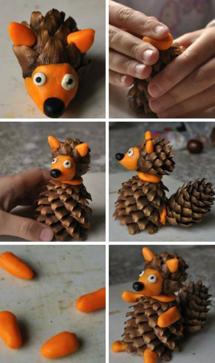 Пластилинът е верен помощник в детското епифизно творчество. Задачата на възрастния е да обясни, помогне, насочи и предложи начин за закрепване на играчката към дървото. Ако главата на животно е направена от пластилин, тогава не можете да поставите конец върху него; в този случай конецът е увит около тялото на животното или птицата