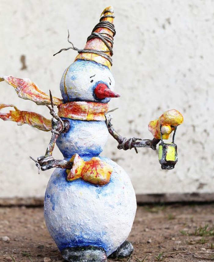 The papier-mâché technique is time-consuming and minimal effort