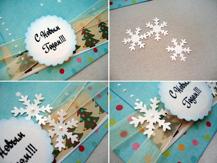 Liquid pearls sit wonderfully on small snowflakes