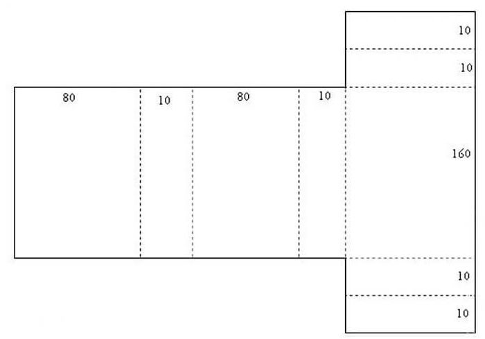 One of the options for a template for making a chocolate maker. When choosing paper as a basis, it is better to select a higher density