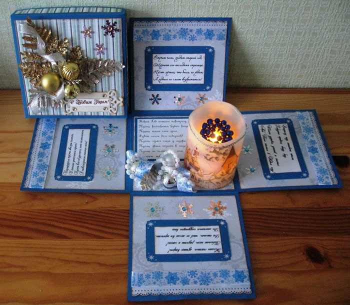 What to put inside? In addition to congratulations, this can be any present, from cash to jewelry.