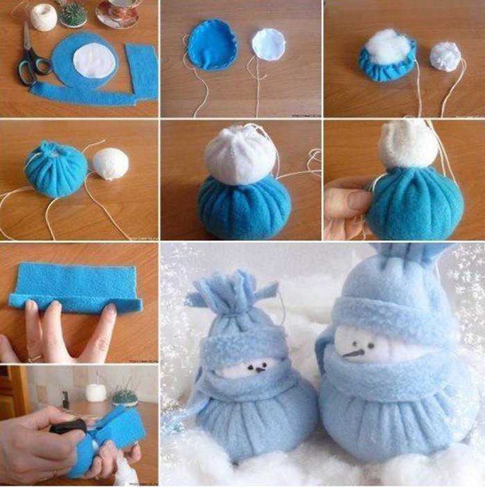 Children can independently sew such a cute snowy fluffy