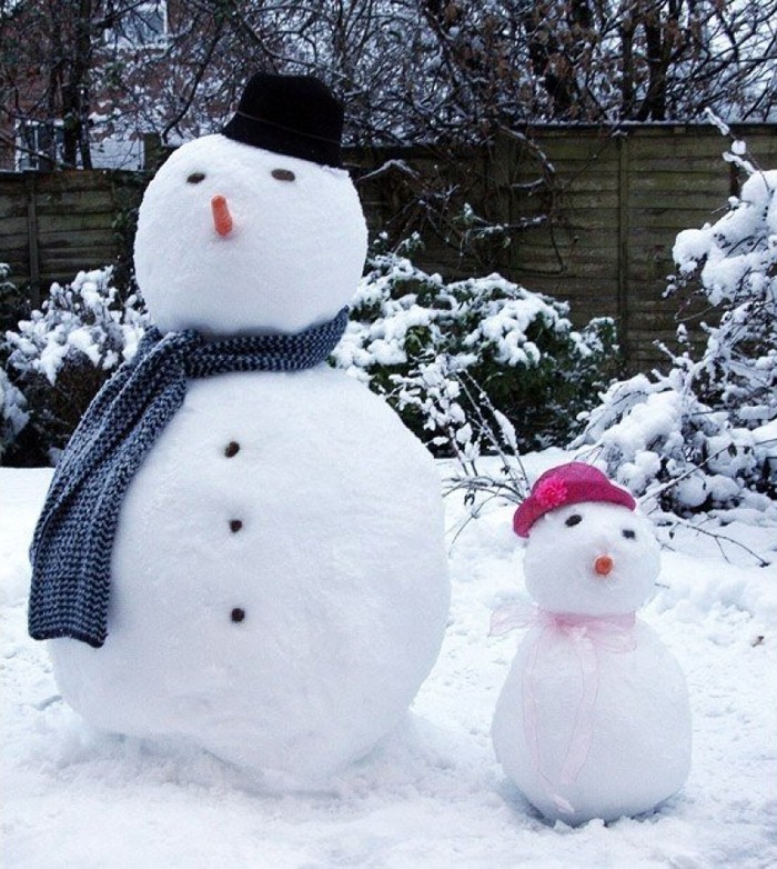 Children can make a little snowman on their own